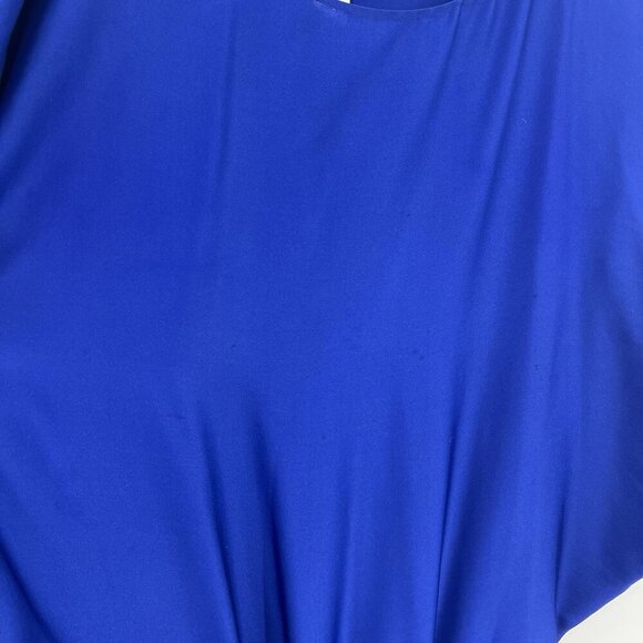 DVF Diane Von Furstenberg Blue Silk Blouson Dress Size 0 - Picture 4 of 6